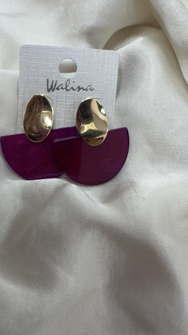 Pendiente ABANICO BUGANVILLA