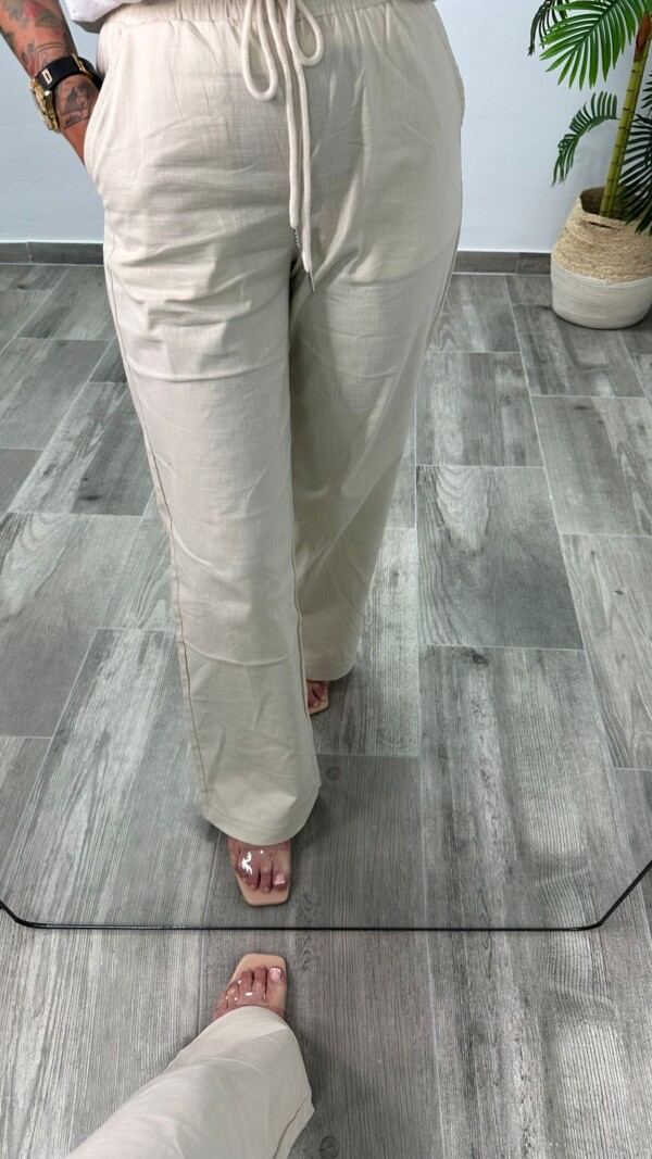 PANTALÓN LINO BEIGE