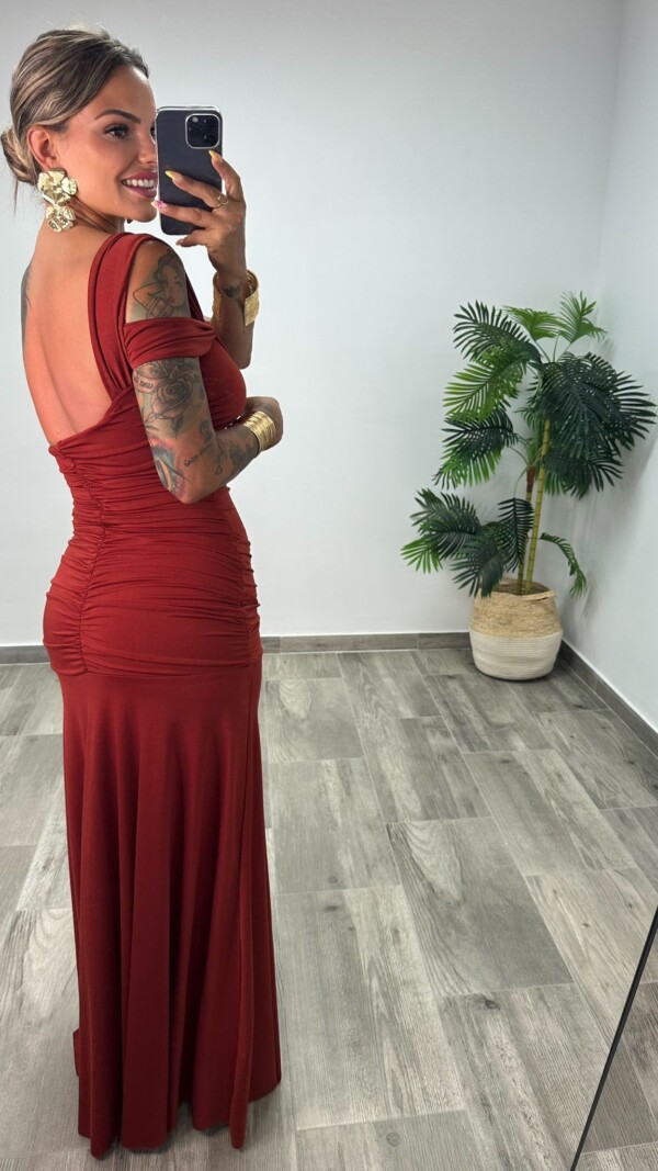 VESTIDO ESTIBALIZ TEJA