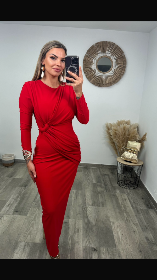 VESTIDO JOANA ROJO MANGA LARGA