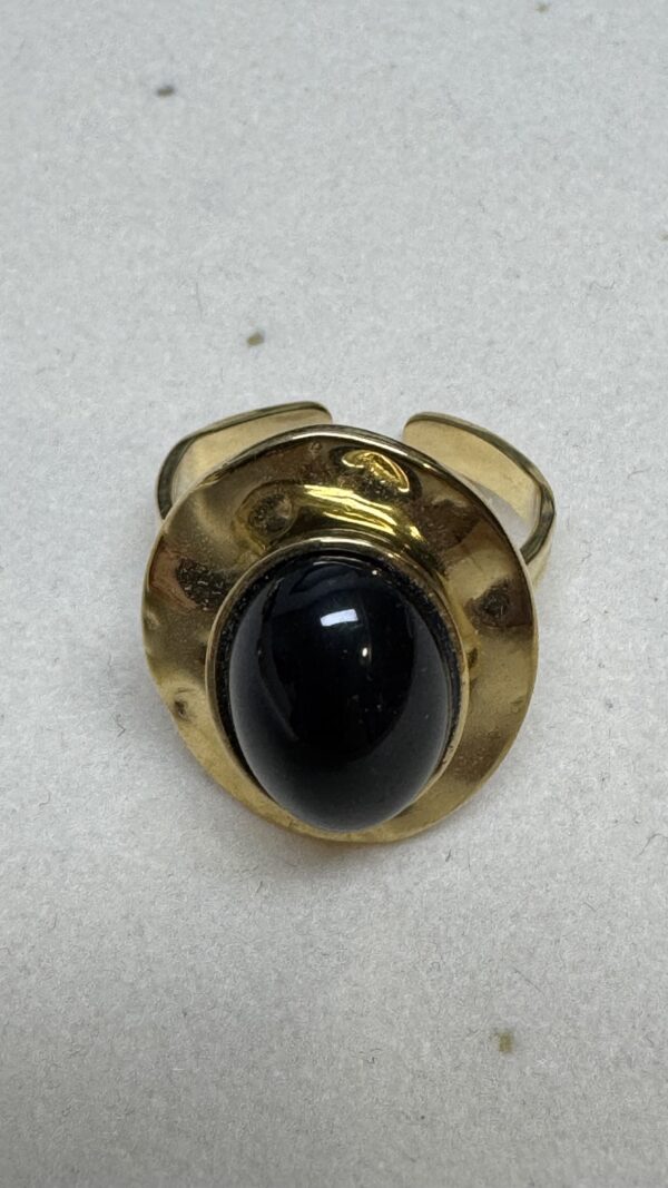 ANILLO NEGRO PIEDRA