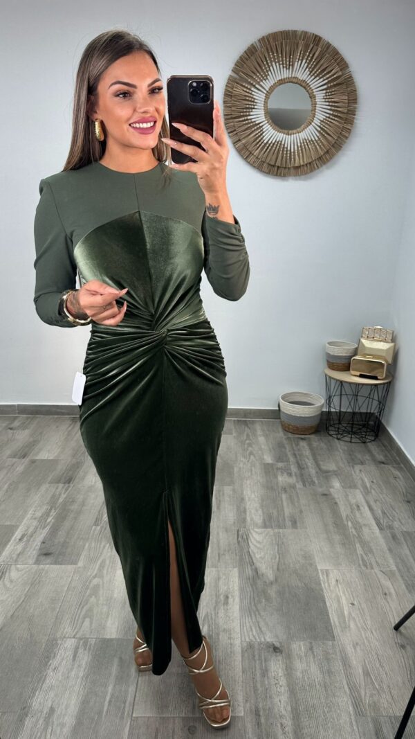 VESTIDO ANGELES VERDE OLIVA