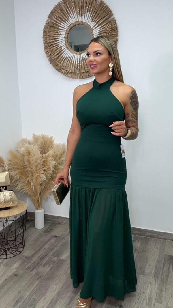 VESTIDO GALILEA VERDE BOTELLA