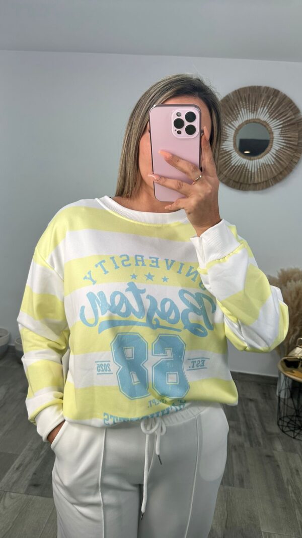 SUDADERA BOSTON AMARILLA