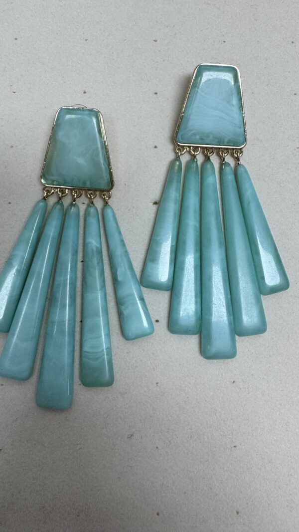 PENDIENTE VERDE AGUA