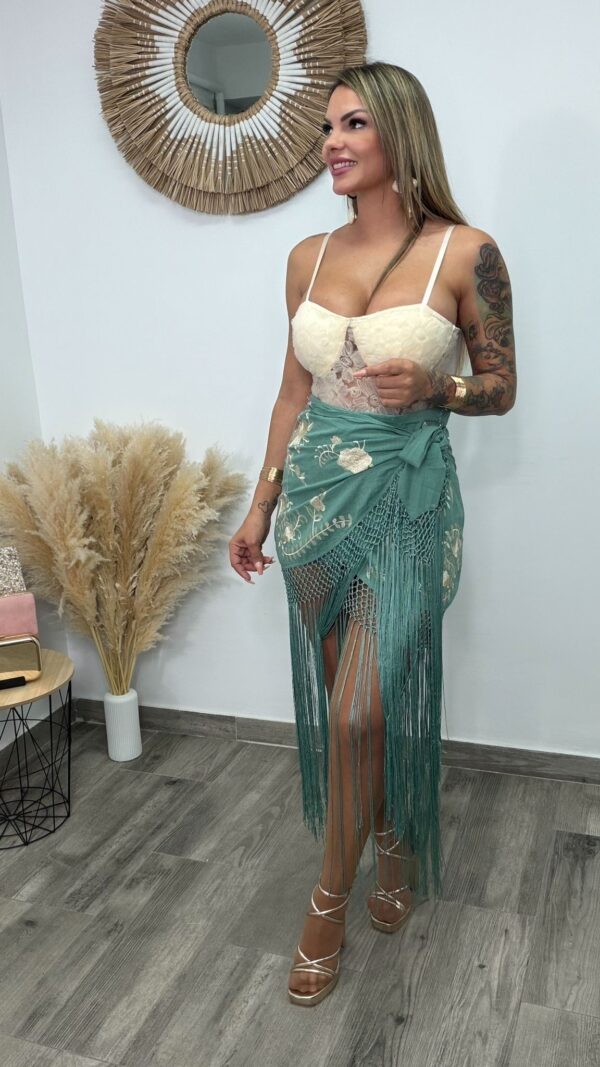 FALDA FERIA VERDE JABONOSO