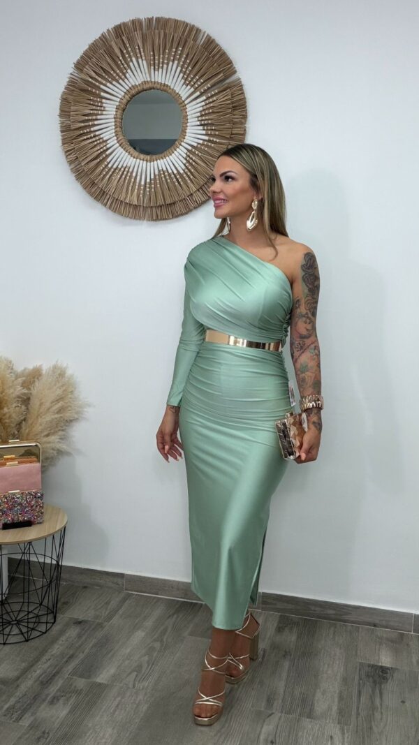 VESTIDO ESMERALDA VERDE AGUA