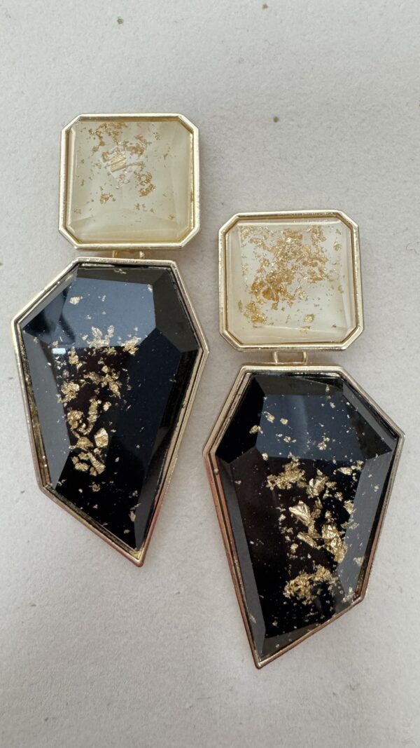 PENDIENTE CRISTAL NEGRO