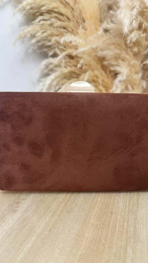 CARTERA CHOCOLATE TERCIOPELO