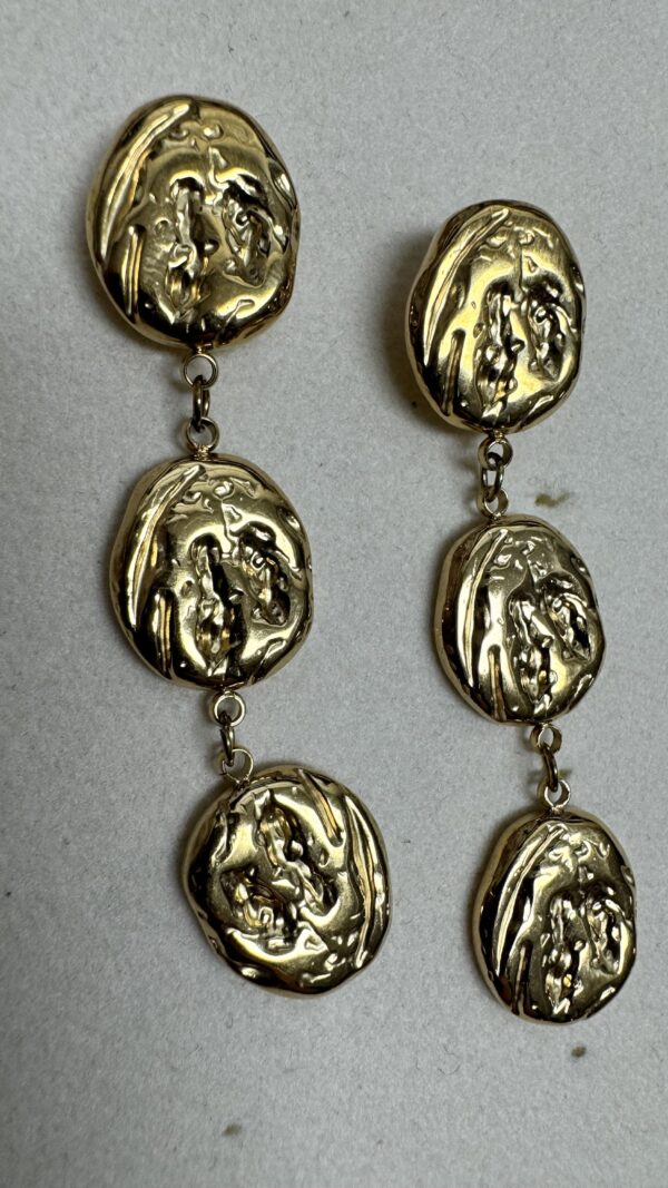 PENDIENTE MONEDA DORADO