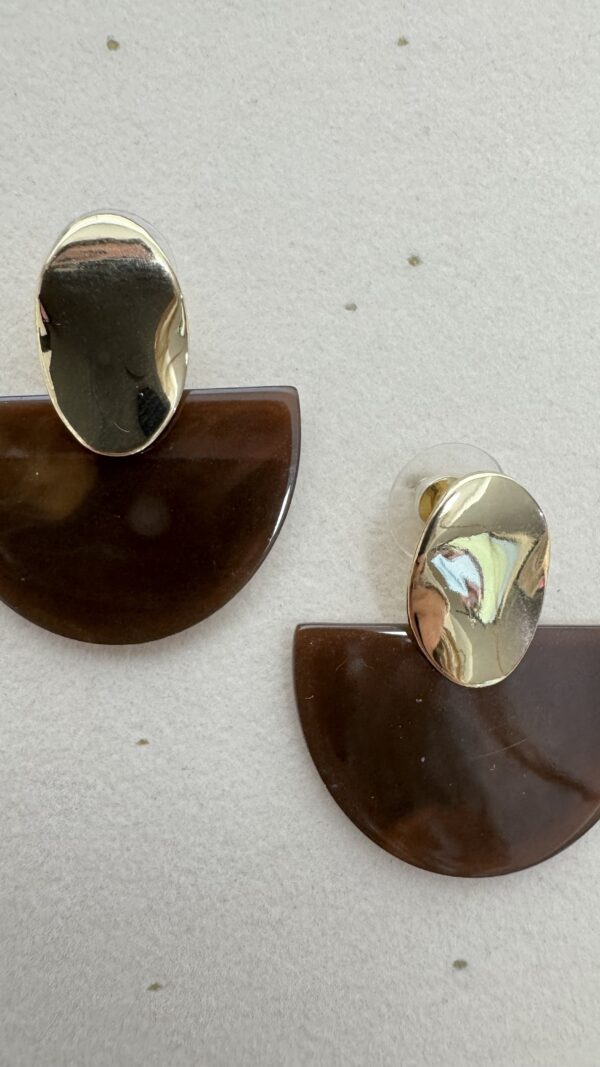 PENDIENTE ABANICO CHOCOLATE