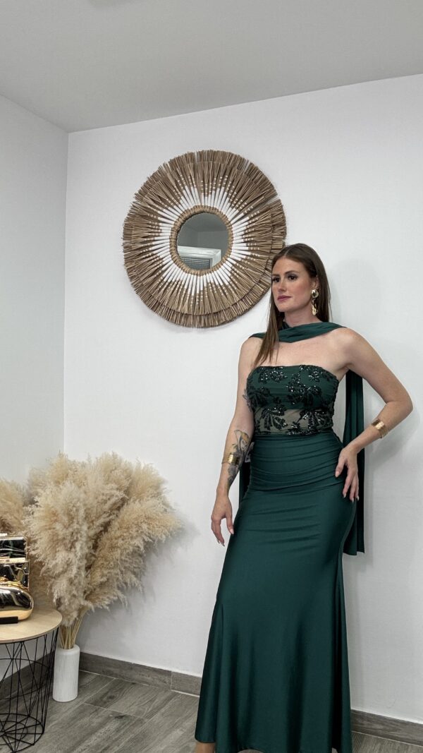 VESTIDO BULTANIA VERDE ESMERALDA