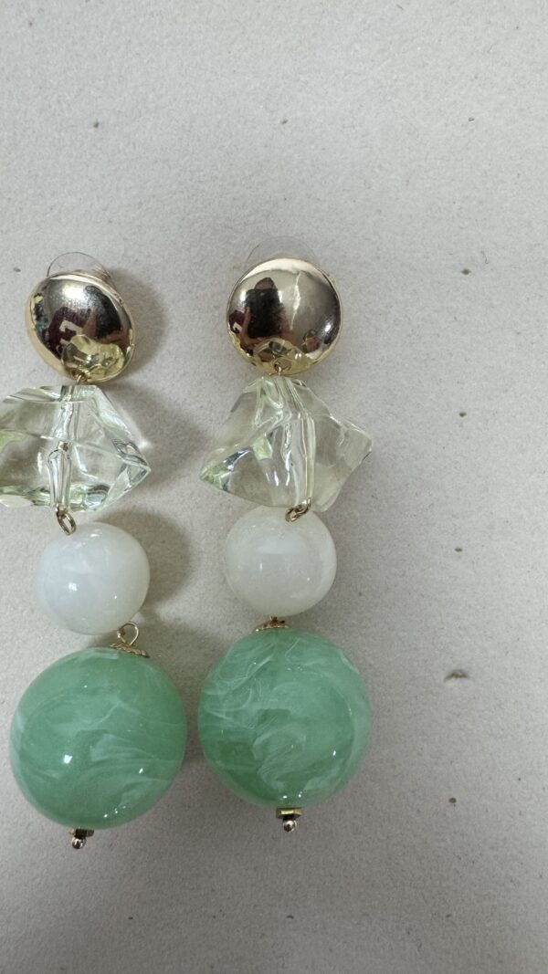 PENDIENTE VIOLETA VERDE