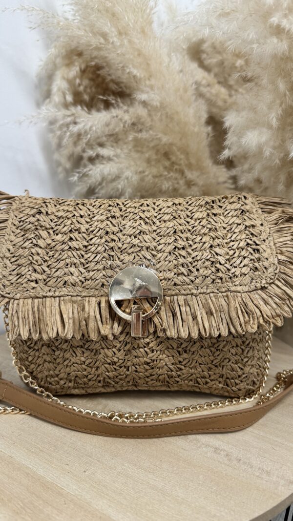 BOLSOS RAFIA CAMEL